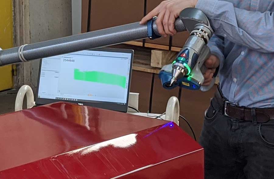 Vermessung mit Messarm und GOM INspect
