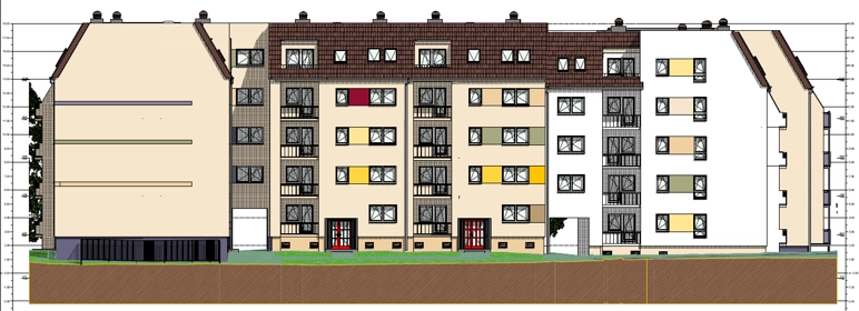 Laserscannen CAD Modell Wohngebäude