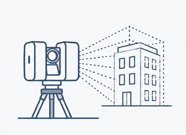 3Dpadelt 3D Laserscanning von Gebaeuden