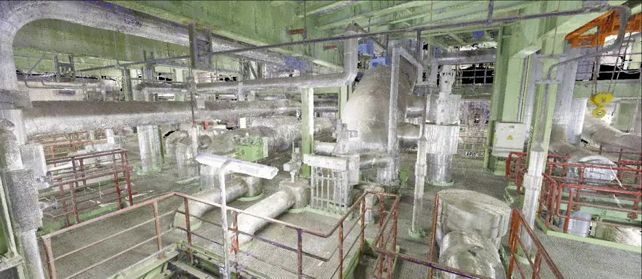 3D Laserscanning Punktwolke Kraftwerk