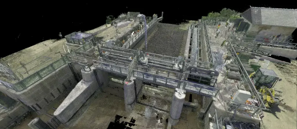 Laserscanning Dresden Punktwolke Klärwerk
