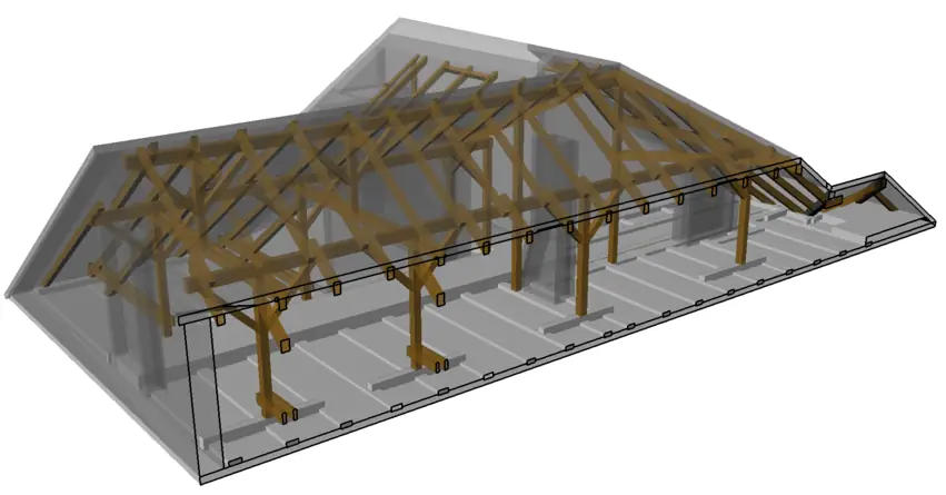 Laserscannning Berlin CAD Daten Dachstuhl Koepenick