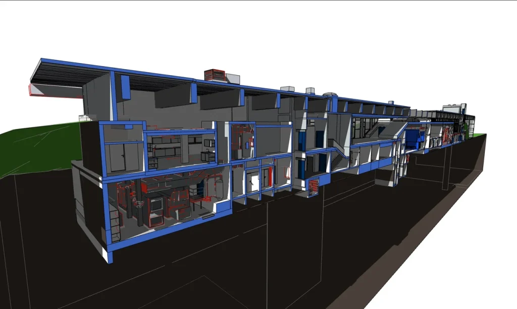 Scan to BIM biosphäre CAD Schnitt a